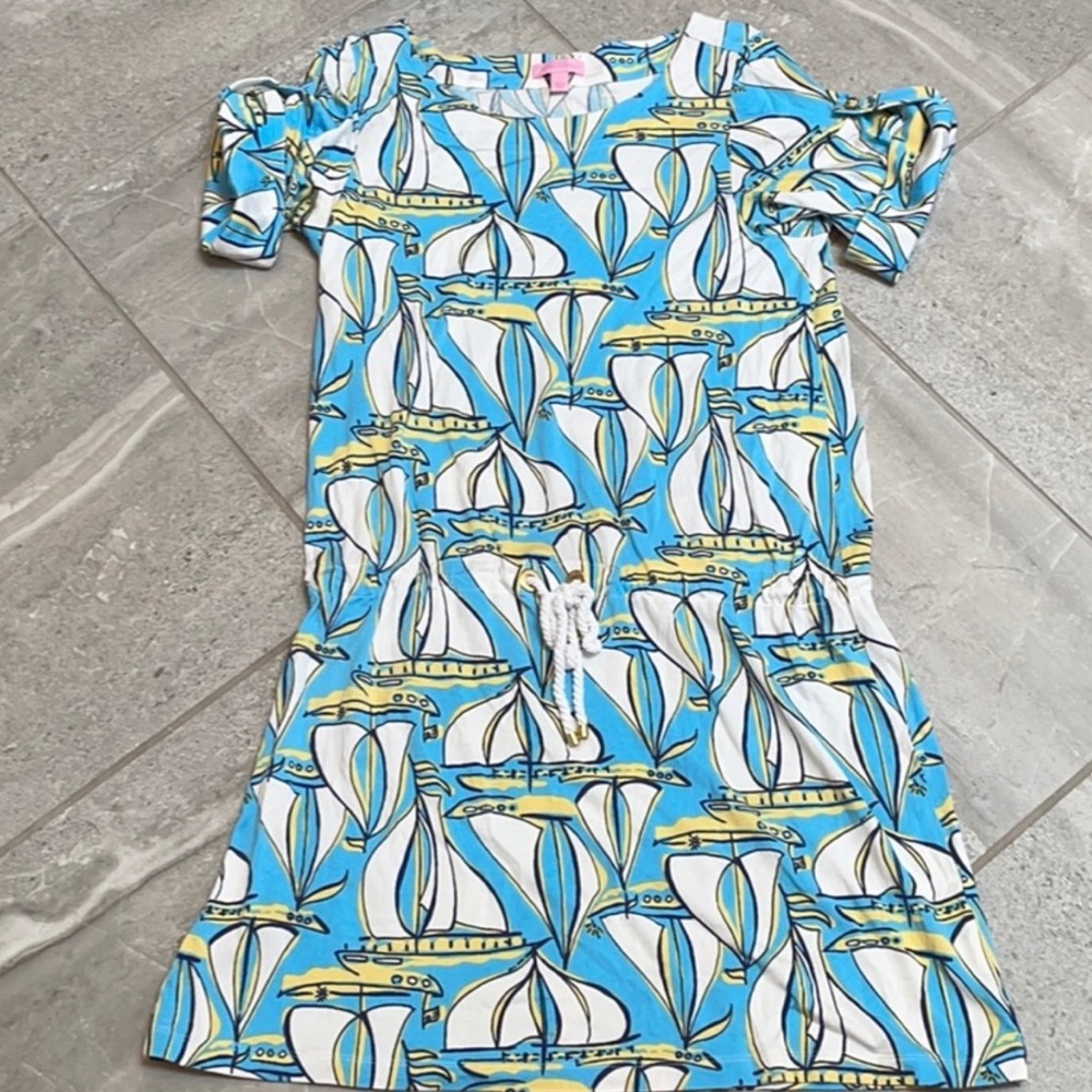 EUC Silk blend Sailboat Dress
